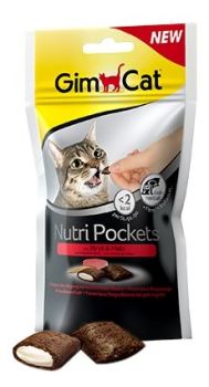 GIMCAT NUTRI POCKETS BEEF & MALT