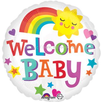Foil 18" Anagram Welcome baby 