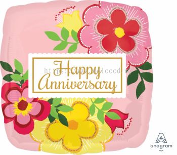 Foil 18" Anagram Pink H.anniversary
