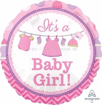 Foil 18" Anagram It's a baby girl