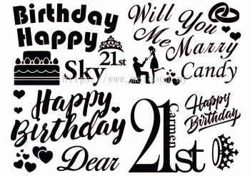 Sticker Printing Customise  / Happy Birthday  / Anniversary Sticker