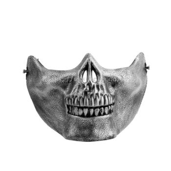 Skeleton Half Face Mask - Silver