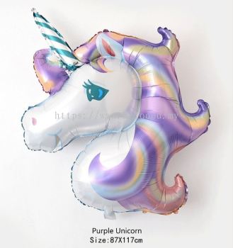 Unicorn Horse Purple 108x78cm