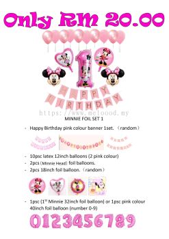 minnie  balloon set