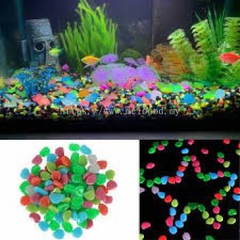 20pcs Glow In The Dark Stones Pebble Luminous Rock Fish Aquarium Walkway