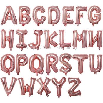 16inch Rose Gold and Gradient Color Foil Balloon LETTER A-P