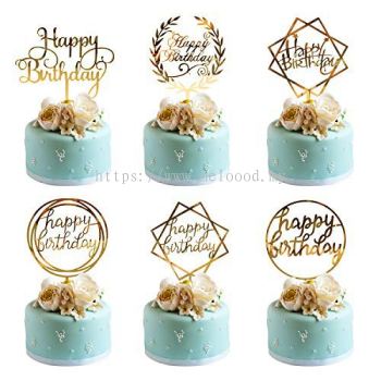 NEW Acrylic Cake Topper For Cupcake Birthday Party Decoration