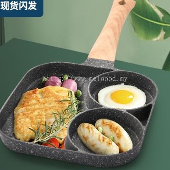 Pan 2 hole 1 grill side Pan Non-Stick Breakfast Omelets Pan 鸡蛋锅四孔锅麦饭石两孔牛排锅早餐锅跨境爆品0EM定制