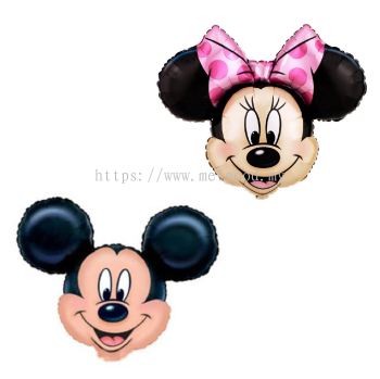 Foil Minnie and Mickey head