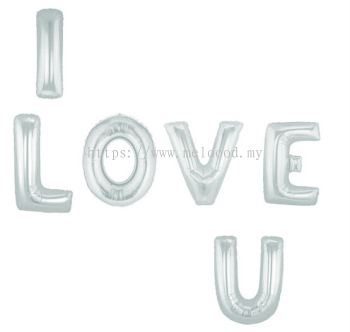 Foil Balloon/I LOVE YOU/Silver - 2330 1272