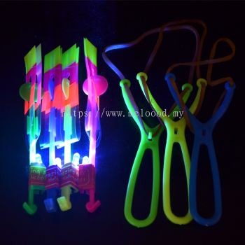 Slingshot Arrow Led Lighting Up Luminous Toy Flying 弹射飞箭 发光飞箭 飞天蘑菇 飞天仙子 飞天小伞兵