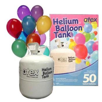 Helium Gas Balloon Tank - 50pcs Balloons