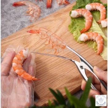 304 Stainless Steel Shrimp Peeler Quick Shell Remover Kitchen Tool Prawn Stripper Shrimps Sheller (READY STOCK)