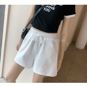 Ready Stock Women Korean Style High Waist Loose Shorts Wide Leg Sports Casual Women Shorts Pants