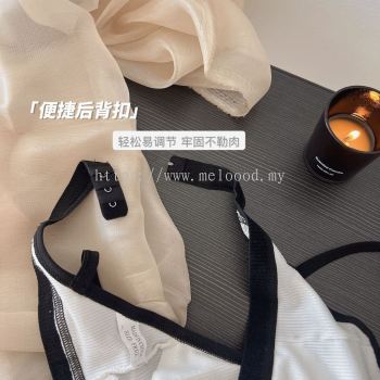 Sports bra women's small chest push-up vest integrated without steel ring with chest pad运动内衣女小胸聚拢背心一体无钢圈带胸垫抹胸式文胸