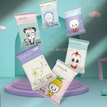 Wet Tissue Portable Cute Wet Tissue Non Alcohol Wet Tissue Small Gift Door Gift 10 Piece