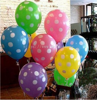 Polka Dot Latex Balloons - 2102 0201 02