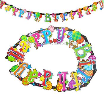 Happy Bitrhday Letter Banner - Balloons Style