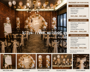 Luxury Event Hall Balloon & Flower Decoration