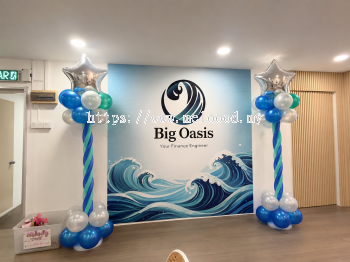 Corporate Balloon Pillar Decoration Malaysia | Grand Opening & Office Event Balloons