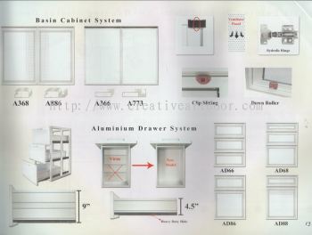 Basin Cabinet System & Aluminium Drawer System