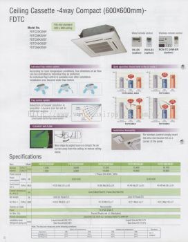 Ceiling Cassette - 4way Compact (660x600mm) - FDTC