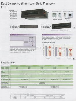 Duct Connected (Thin) - Low Static Pressure - FDUT