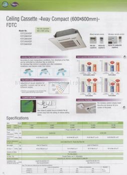 Ceiling Cassette 4 Way Compact (600 x 600mm) FCTC