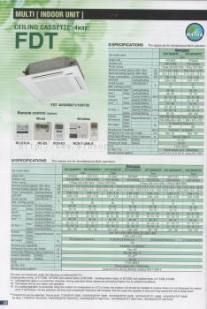 Multi (Indoor Unit) - Ceiling Cassette 4 Way FDT