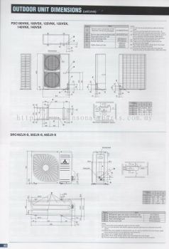 Outdoor Unit Dimensions (unit : mm)