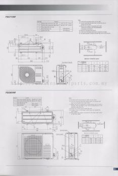 Outdoor Unit Dimensions (unit : mm)