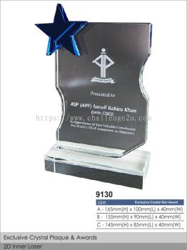 Crystal Plaque / Awards (CT44)