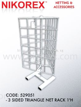 529051 - 3 SIDED TRIANGLE NET RACK 1'H