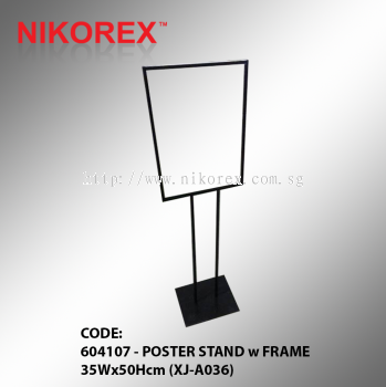 604107 - POSTER STAND w FRAME 35Wx50Hcm (XJ-A036)