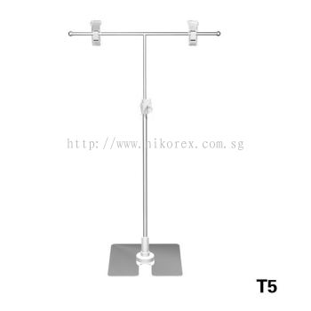 652032 - SQUARE BASE T TYPE w 2 CLIP ADJ. H75cm (T5) 