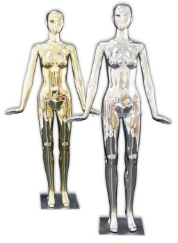 37753-F09-GOLD & SILVER FEMALE MANNEQUIN