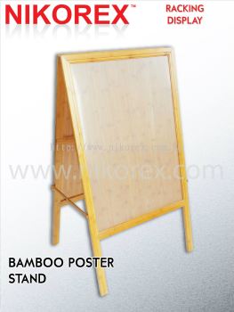 604109 - POSTER STAND 2 SIDED (HH4-13B) BAMBOO