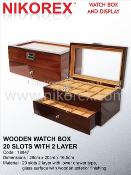 573003 - WATCH ORGANIZER 20 COLUMNS 2L (Wooden)