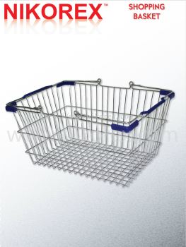 172101 - Shopping Basket (Chrome) S 35x24cm