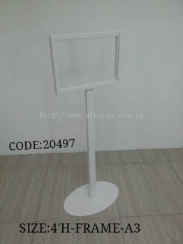 20497-A3 SIGN STAND C/W ACRYLIC-EPOXY-OVAL BASE