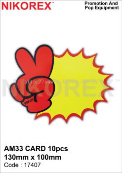 670208 - SALES CARD AM33 (10PCS) ''YEAH"