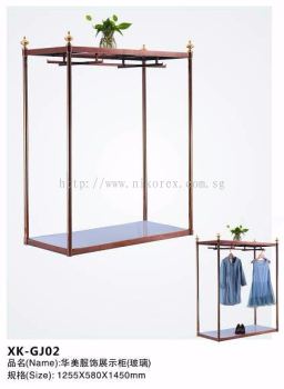 420311RG - GARMENT RACK with CABINET (GJ01) R/GOLD