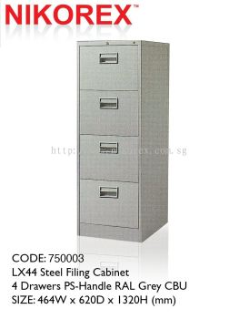 750003 - 4 DRAWERS FILING CABINET (LX44) 18.5"L