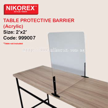 999007 - TABLE PROTECTIVE BARRIER (Acrylic) 2x2