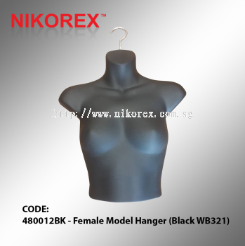 480012BK - Female Model Hanger (Black WB321)