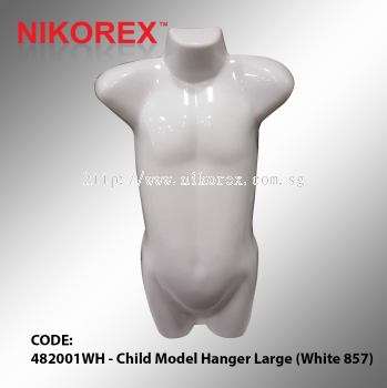 482001WH - Child Model Hanger Large (White 857)