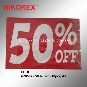 670607 - 50% Card (10pcs) A5