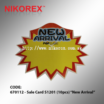 670112 - Sale Card S1201 (10pcs) “New Arrival”