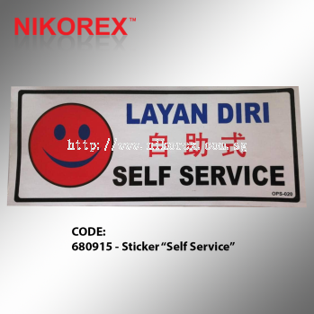 681015 - Sticker “Self Service”