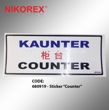 681019 - Sticker “Counter”